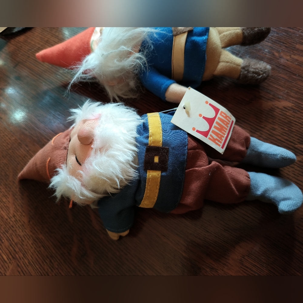 Vintage Japanese Kamar Company Gnome Rubber & Plush Dolls - New Conditio w/Tags! - Picture 8 of 14